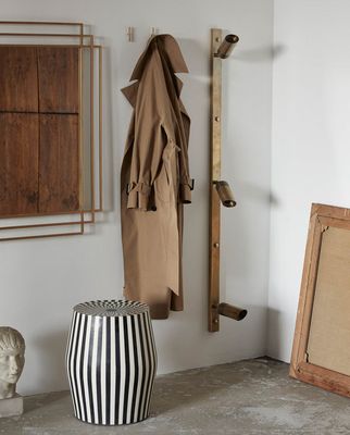 Nordal TAURA Sidobord/Pall - Svart/Elfenben