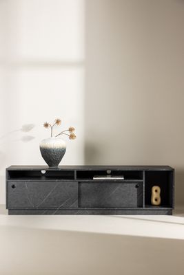 Venture Home Girona TV-bänk i svart melamin