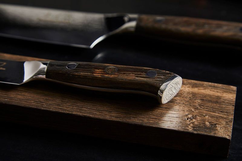 Damaskus By Hâws Wengè kockkniv 32 cm + grönsakskniv 30 cm