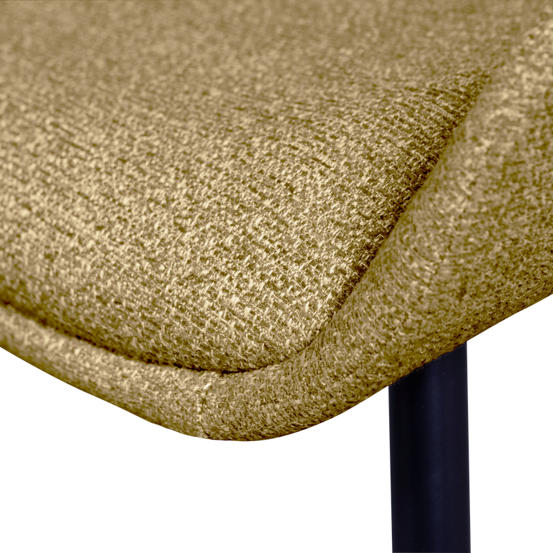 WOOOD Parade Matstol i Senapsgul Melangetextil 2 st