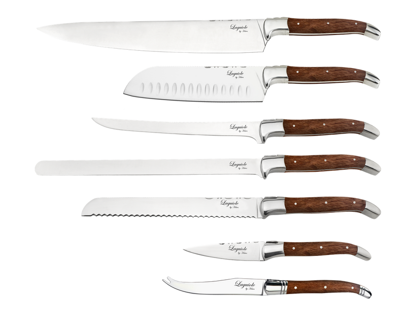 Laguiole By Hâws kockset med 7 delar med handtag i rosenträ