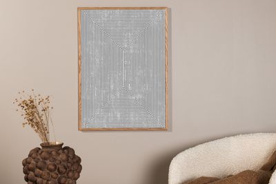 Venture Home Symmetrical Poster Grå