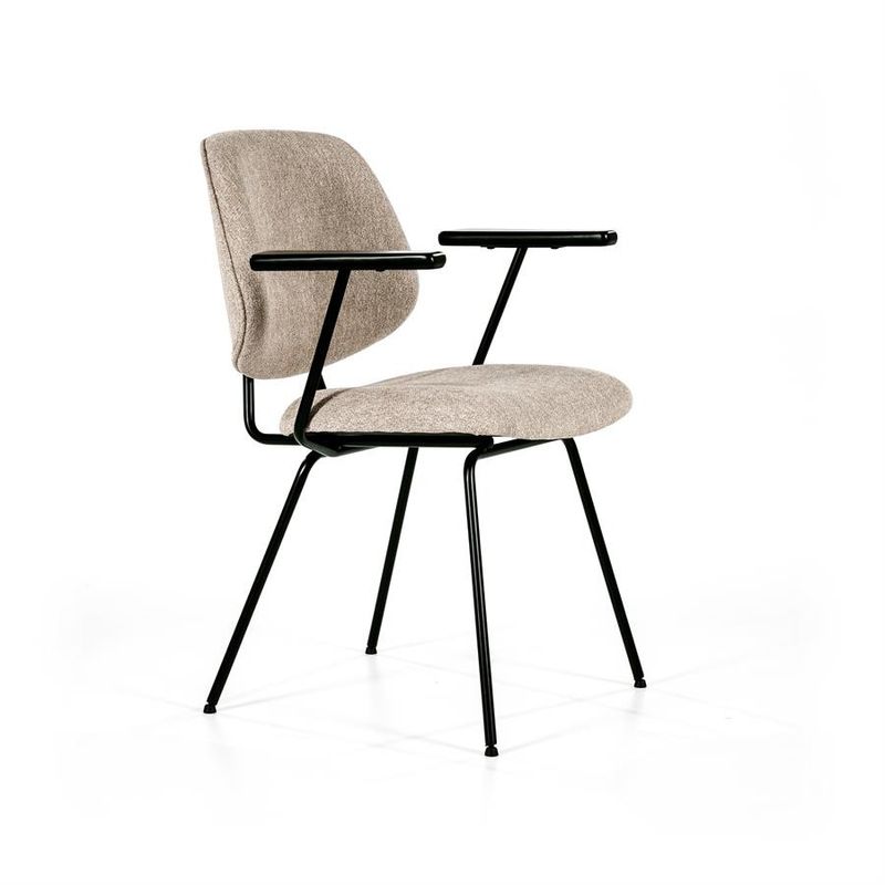 Eleonora Stol Lynn med Armstöd - Beige Fletcher