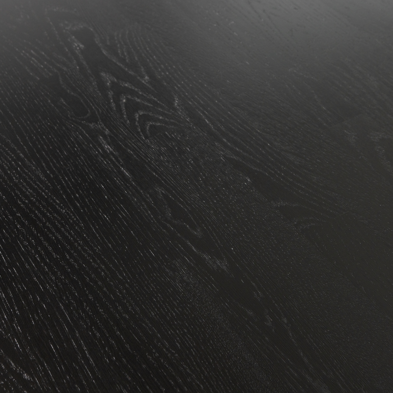 WOOOD Arthur Ovalt Matbord med H-ben i Svart Ek