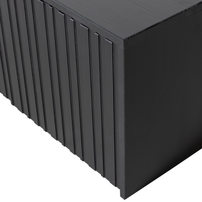 WOOOD NEW GRAVURE Bänk i Svart Furu [FSC]