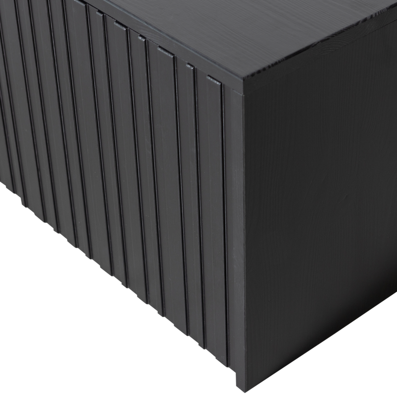 WOOOD NEW GRAVURE Bänk i Svart Furu [FSC]