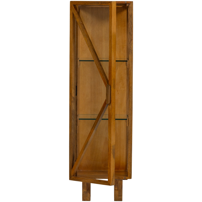 WOOOD Kella Vitrinskåp En Dörr Mango Natur