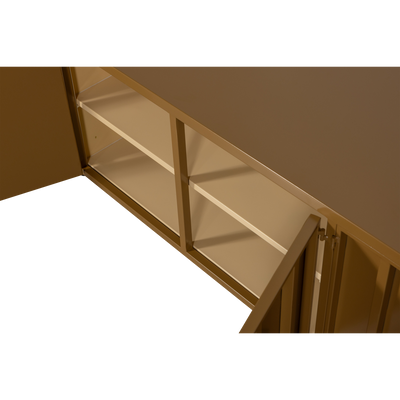 WOOOD LEVEL TV-bänk i Metall, Honungsgul 44x160 cm