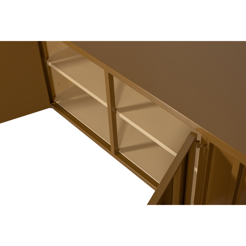 WOOOD LEVEL TV-bänk i Metall, Honungsgul 44x160 cm