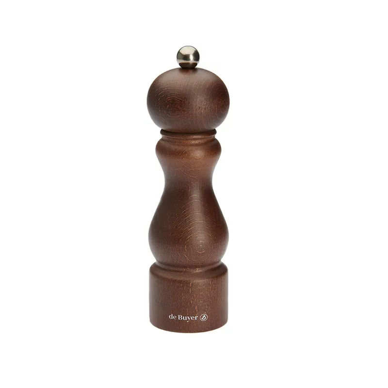 De Buyer Rumba salt- och pepparkvarn keramisk 18 cm Mörkbrun