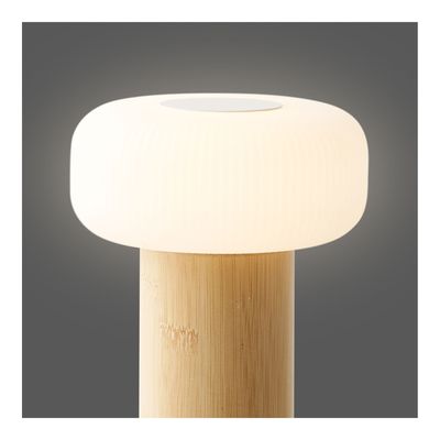 House Nordic Stafford bordslampa Natur / Vit 13,5x13,5x18 cm