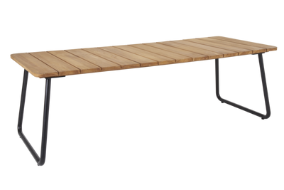 Brafab Nolli Matbord 90x225 cm Svart/Teak
