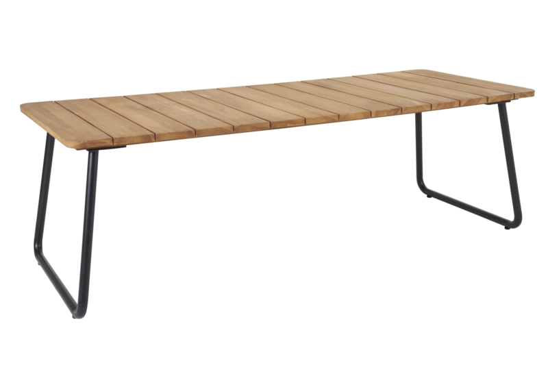 Brafab Nolli Matbord 90x225 cm Svart/Teak