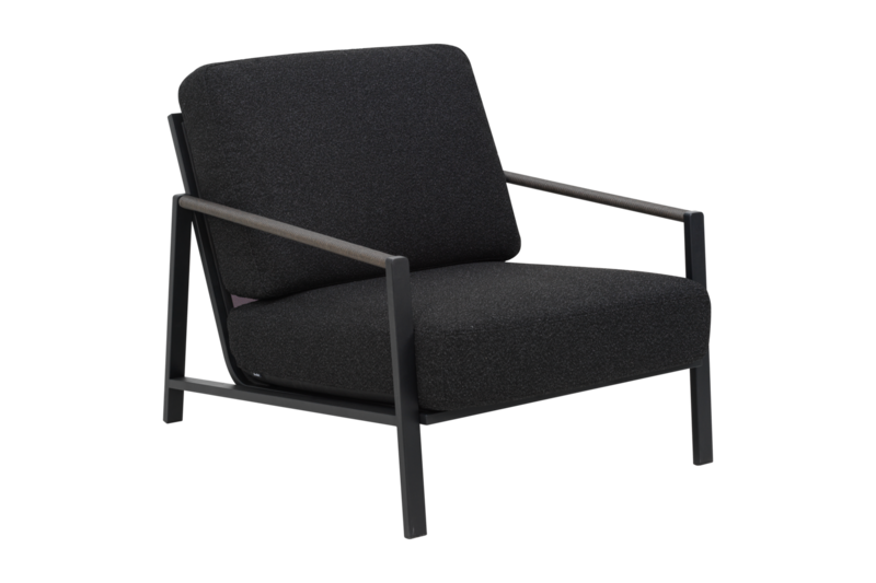 Brafab Lyra Loungefåtölj Svart/Teddy Black