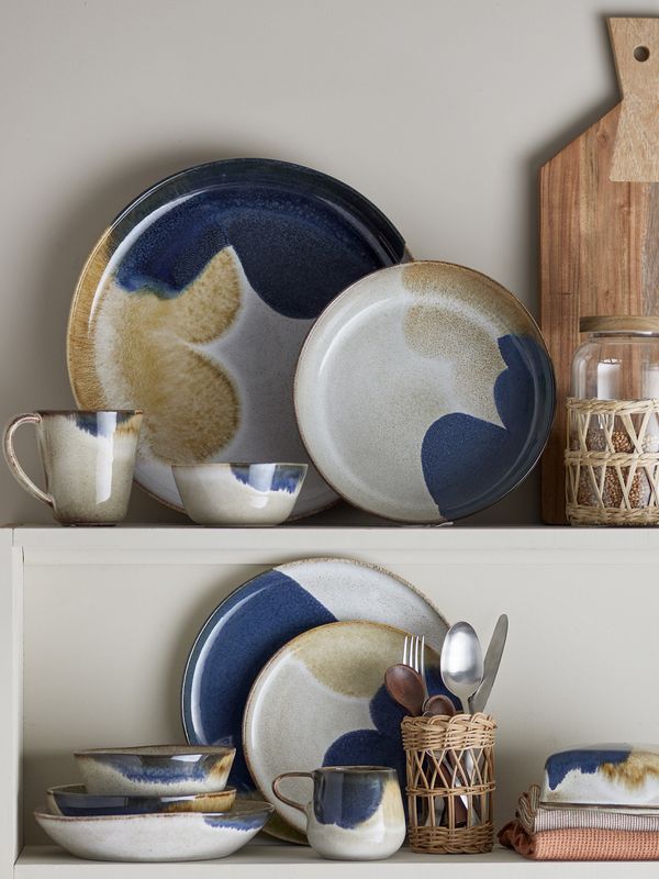 Bloomingville Jules Breakfast Set, Grå, Stengods
