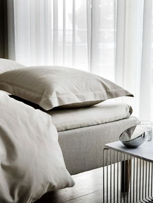 Høie Elegance påslakanset beige 150x210 cm 2 delar