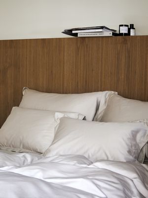 Høie Elegance påslakanset beige 150x210 cm 2 delar