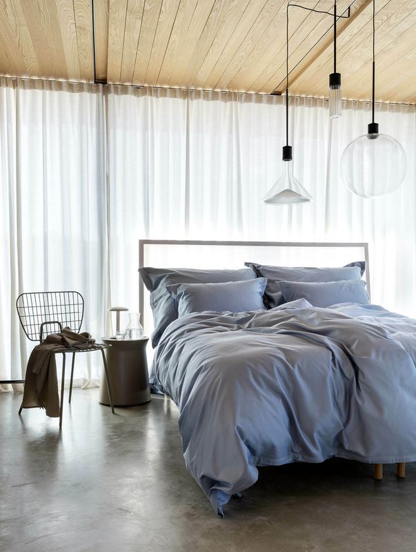 Høie Elegance påslakanset zenblå 150x210 cm 2 delar