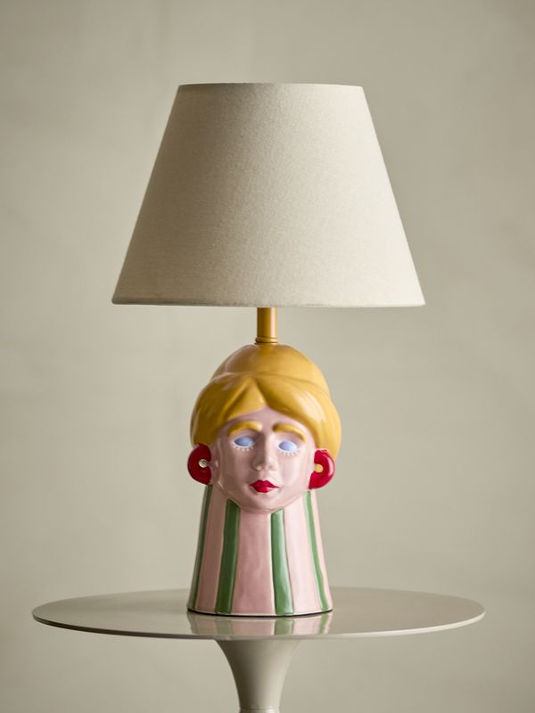 Bloomingville Miss Jody Bordslampa, Flerfärgad, Stengods, Ø24xH41 cm