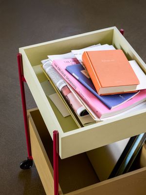 Hübsch Fresh serveringsvagn flerfärgad vinröd