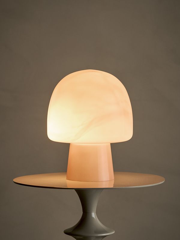 Bloomingville Paddy Bordslampa, Rosa, Glas, Ø20xH26,5 cm