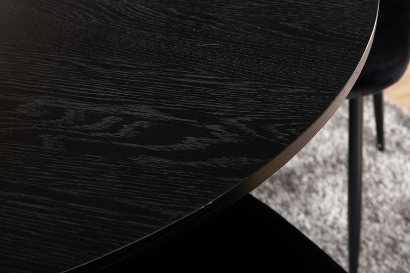 Venture Home Bianca & Polar Runt Matbord ⌀110 Svart + 4 st Matstolar Svart