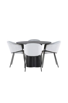 Venture Home Matgrupp Olivia med 4 stycken matstolar Evelina