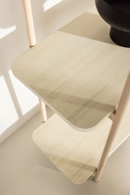 Vind Collection Heim Avlastningsbord i Vit-Putsat Trä