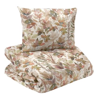 Redlunds Palermo Påslakanset Vinröd Offwhite 150x210 50x60 cm