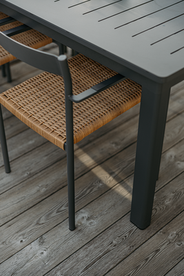 Brafab Lomma matbord 100x260-380 cm Antracit