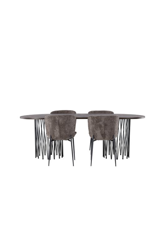 Venture Home Matgrupp Stone med Modesto Stolar