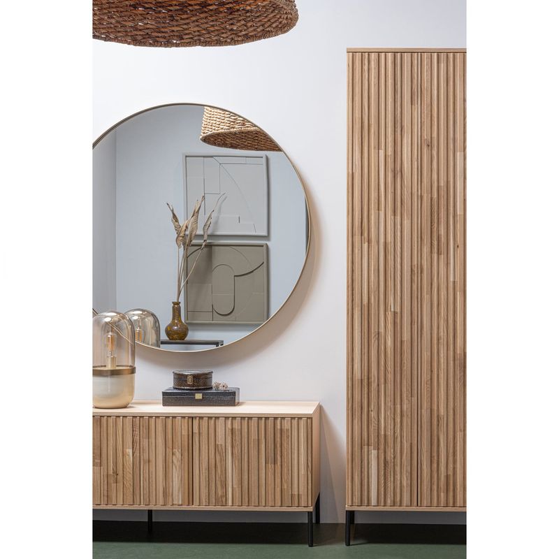 WOOOD New Gravure Högskåp med Låda i Naturlig Ek