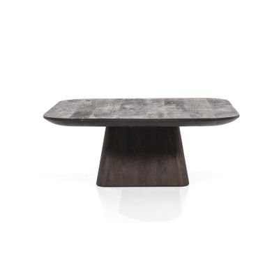 Elegant Soffbord Aron 80x80 cm - Mörkbrun