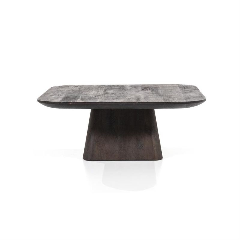 Elegant Soffbord Aron 80x80 cm - Mörkbrun