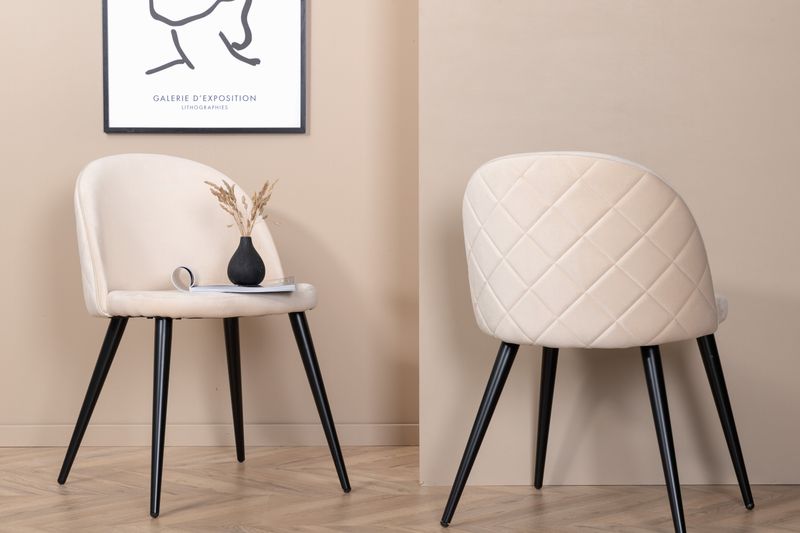 Venture Home Velvet Matstol 2-pack