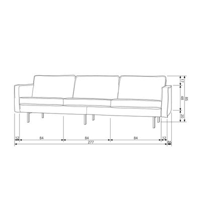 WOOOD Rodeo 3-sits Soffa i Sammet - Honung