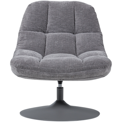 WOOOD Elvi Snurrfåtölj i Ljusgrå Chenille