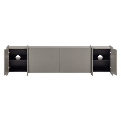 WOOOD BROCK TV-bänk 200 cm Askfanér Varmgrå [FSC]