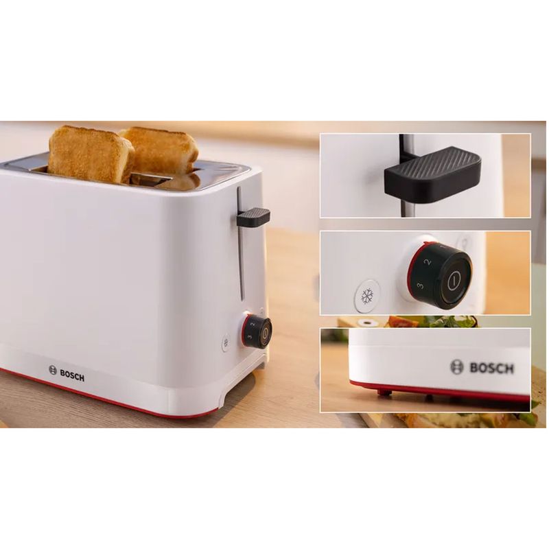 Bosch Brödrost TAT3M121 Vit 950W med Bagels Funktion
