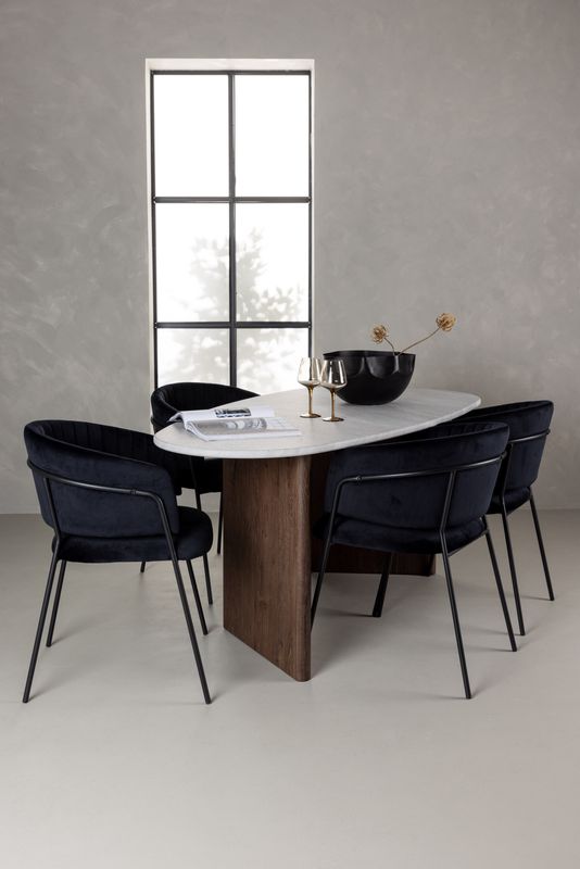 Venture Home Matgrupp Grönvik med Selma-stolar