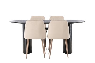 Venture Home Matgrupp Isolde med stolarna Night