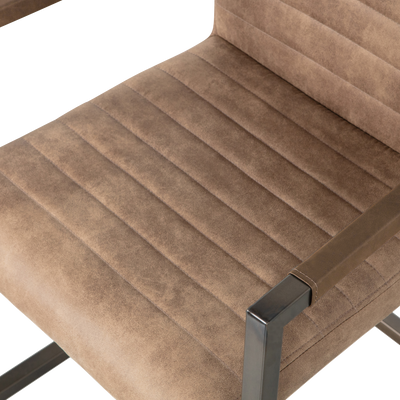 WOOOD BAS Matstol i Läderlook Mullvad 2 st