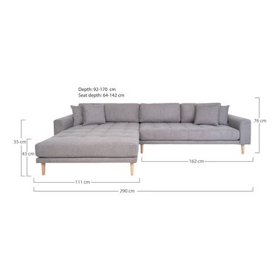 House Nordic Lido Loungesoffa Ljusgrå