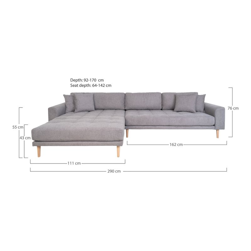 House Nordic Lido Loungesoffa Ljusgrå