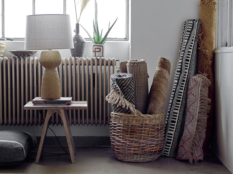 Bloomingville Joob matta, svart, ull