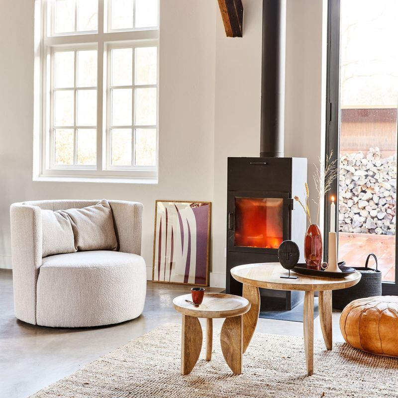 vtwonen High Heels Sidobord Mangoträ Natur - Set om 2