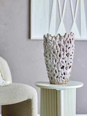 Bloomingville Eunice Dekorationsvas, Vit, Stengods