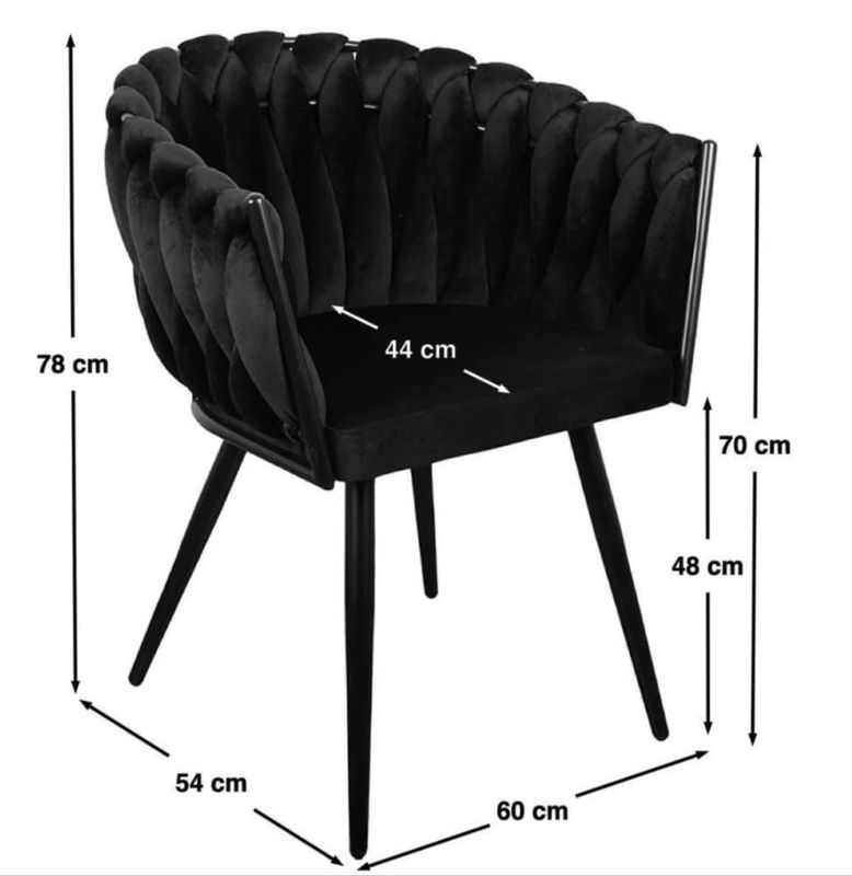 Homerebels Matstol Smokey Taupe – Sammet & flätad rygg