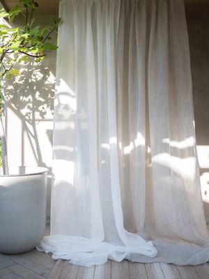 Fondaco Linnea Gardinlängder Multiband Offwhite 2x130x280 cm