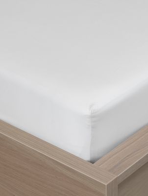 Høie formsytt flanellakan krämvit 90x200 cm